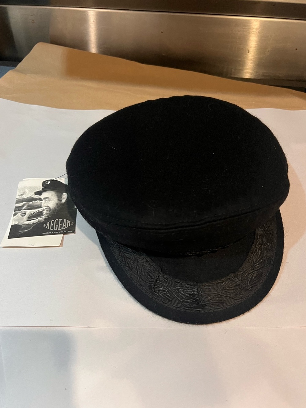 NWT Authentic Wool Greek Fisherman’s Cap Made in Greece Sailor Hat 🧑‍✈️
